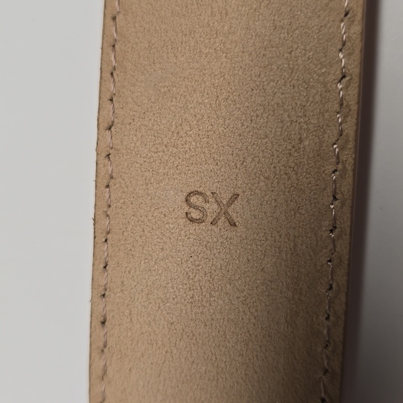 {J. Crew} Tan Leather Belt with Gold Accents - Size XS - Picture 7 of 11